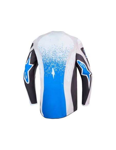 Maillot cross Alpinestars 2027 Fluid Drag - Gris Lila Bleu Ucla