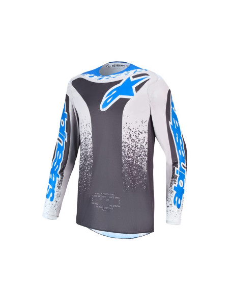 Maillot cross Alpinestars 2027 Fluid Drag - Gris Lila Bleu Ucla