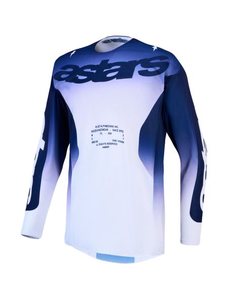 Maillot cross Alpinestars 2027 Racer Air Amber - Bleu Blanc