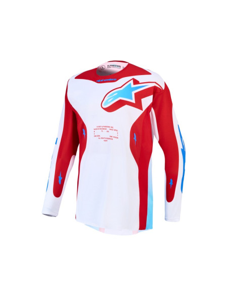 Maillot cross Alpinestars 2027 Racer Hunt - Blanc Rouge Bleu Ucla