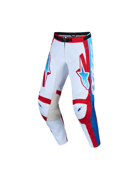 Pantalon cross Alpinestars 2027 Racer Hunt - Blanc Rouge Bleu Ucla