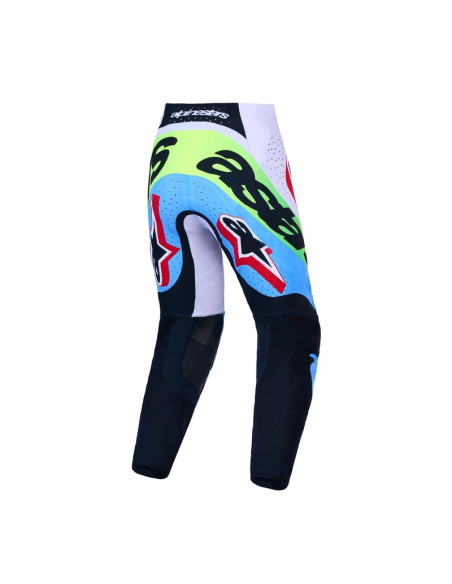 Pantalon cross Alpinestars 2027 Supertech Dyna - Lila Vert Fluo Noir