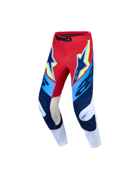 Pantalon cross Alpinestars 2027 Supertech Dyna - Rouge Blanc Bleu
