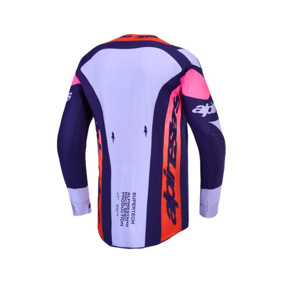 Maillot cross Alpinestars 2027 Supertech Dyna - Violet Rose Fluo
