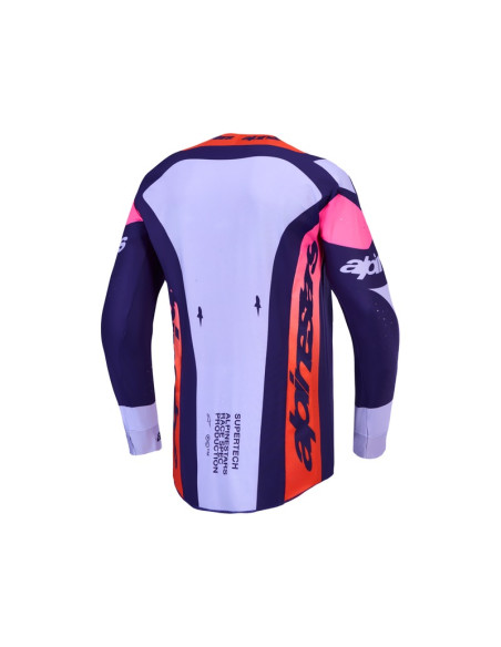 Maillot cross Alpinestars 2027 Supertech Dyna - Violet Rose Fluo