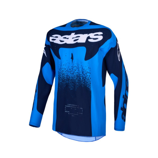Maillot cross Alpinestars 2027 Techstar Swan - Bleu Ucla Bleu