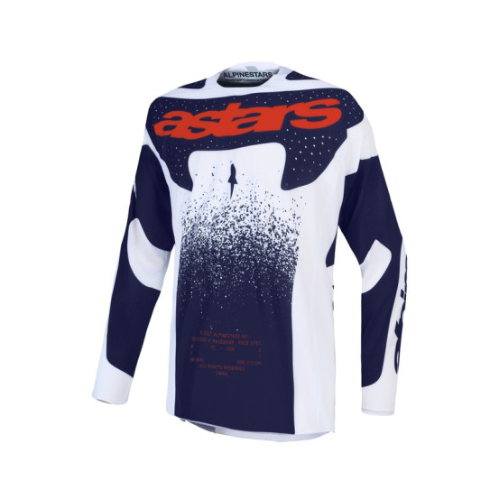 Maillot cross Alpinestars 2027 Techstar Swan - Lila Gris Rouge Fluo