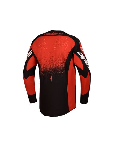 Maillot cross Alpinestars 2027 Techstar Swan - Rouge Noir Blanc