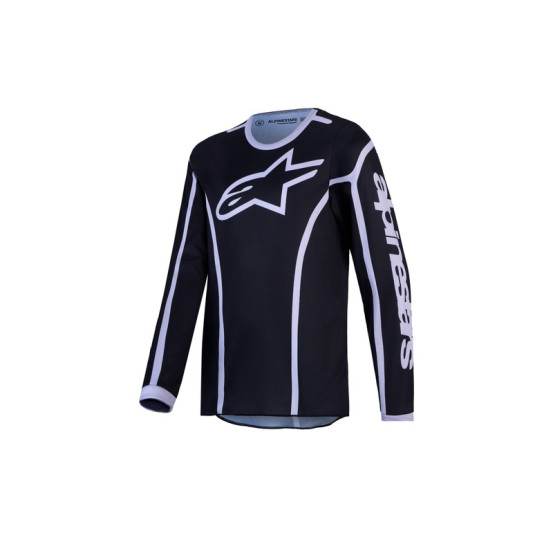 Maillot cross enfant Alpinestars 2027 Fluid Apex V2 - Noir Argent