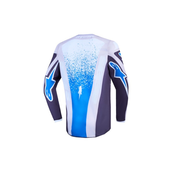 Maillot cross enfant Alpinestars 2027 Fluid Drag - Gris Lila Bleu Ucla