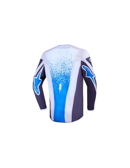 Maillot cross enfant Alpinestars 2027 Fluid Drag - Gris Lila Bleu Ucla