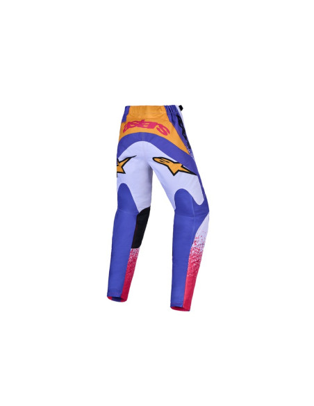 Pantalon cross enfant Alpinestars 2027 Fluid Drag - Lila Bleu Rouge
