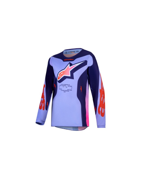 Maillot cross enfant Alpinestars 2027 Fluid Hunt - Violet Rose Fluo