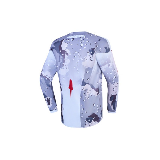 Maillot cross enfant Alpinestars 2027 Fluid Lone - Camo Gris Blanc Rouge