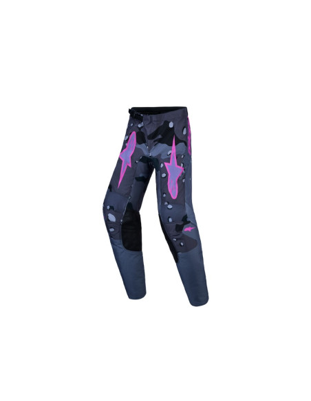 Pantalon cross enfant Alpinestars 2027 Fluid Lone - Camo Gris Violet