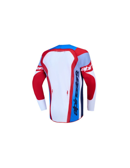 Maillot cross enfant Alpinestars 2027 Supertech Dyna - Rouge Blanc Bleu