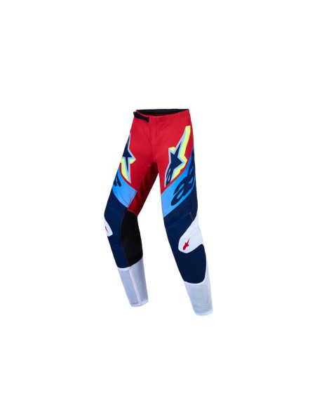 Pantalon cross enfant Alpinestars 2027 Supertech Dyna - Rouge Blanc Bleu