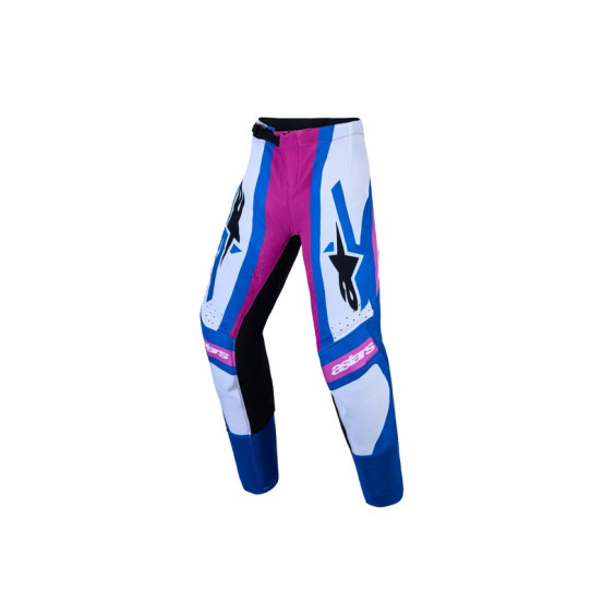 Pantalon cross enfant Alpinestars 2027 Supertech Maven - Blanc Corail Bleu
