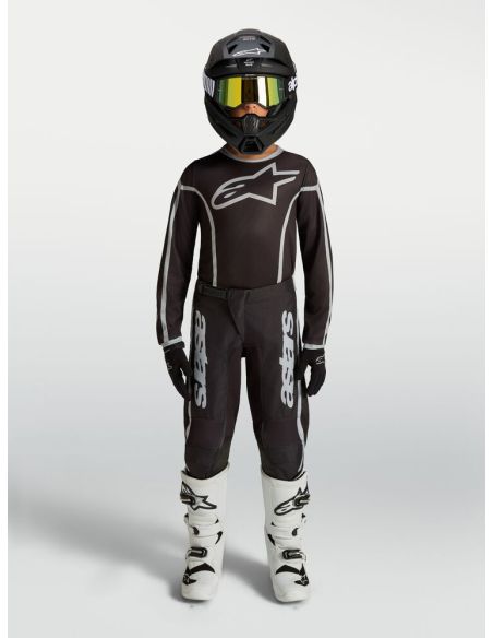 Tenue cross enfant Alpinestars 2027 Fluid Apex V2 - Noir Argent