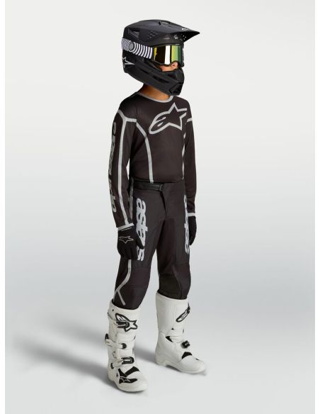 Tenue cross enfant Alpinestars 2027 Fluid Apex V2 - Noir Argent