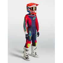 Tenue cross enfant Alpinestars 2027 Fluid Drag - Bleu Rouge Blanc 2