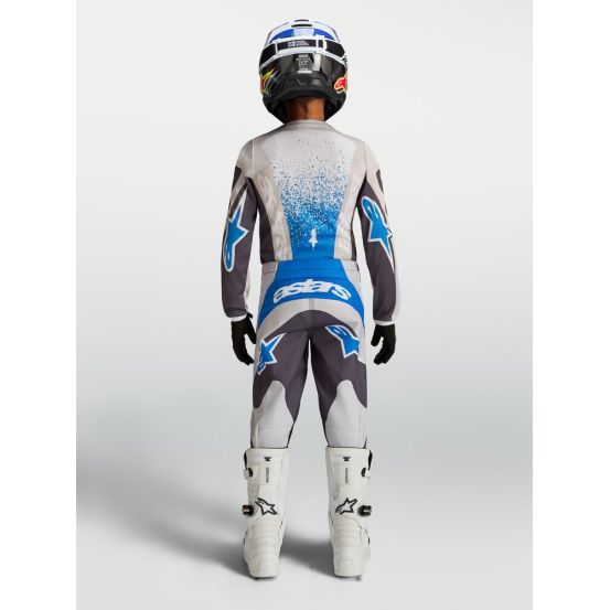 Tenue cross enfant Alpinestars 2027 Fluid Drag - Gris Lila Bleu Ucla