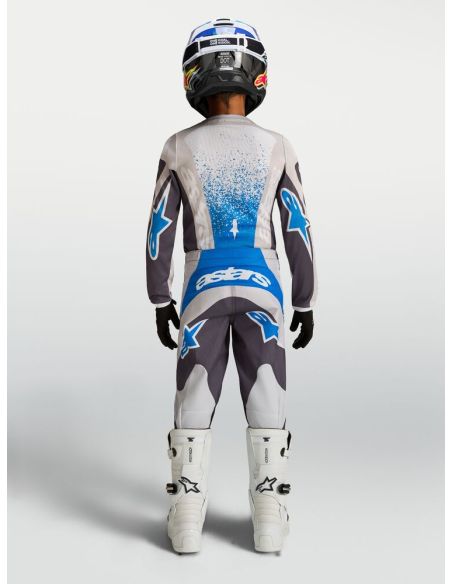 Tenue cross enfant Alpinestars 2027 Fluid Drag - Gris Lila Bleu Ucla