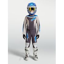 Tenue cross enfant Alpinestars 2027 Fluid Drag - Gris Lila Bleu Ucla