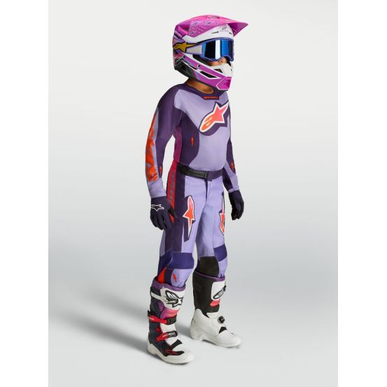 Tenue cross enfant Alpinestars 2027 Fluid Hunt - Violet Rose Fluo