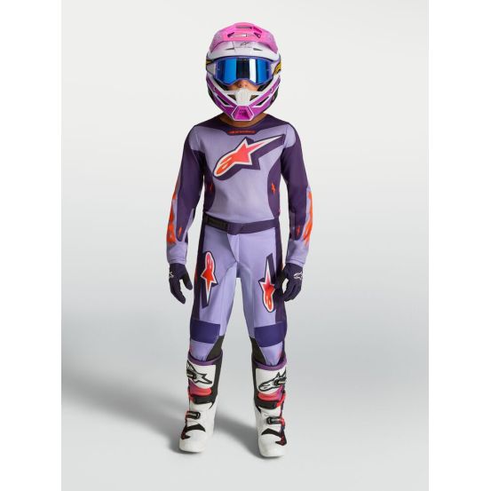Tenue cross enfant Alpinestars 2027 Fluid Hunt - Violet Rose Fluo