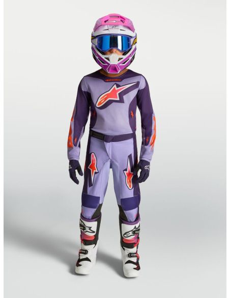 Tenue cross enfant Alpinestars 2027 Fluid Hunt - Violet Rose Fluo