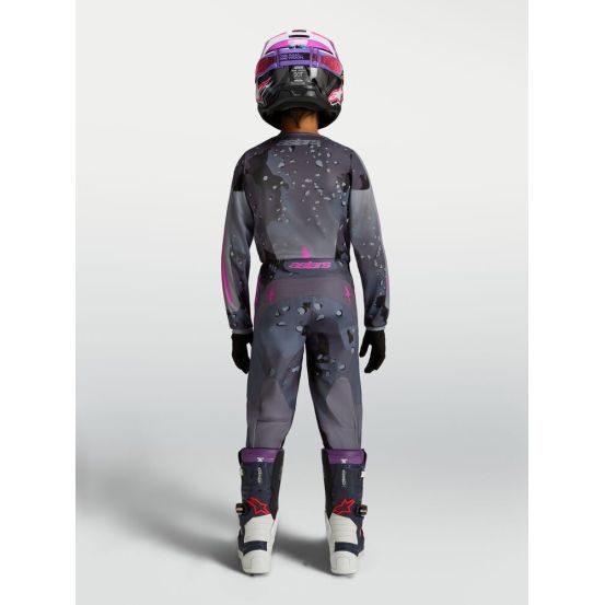 Tenue cross enfant Alpinestars 2027 Fluid Lone - Camo Gris Violet