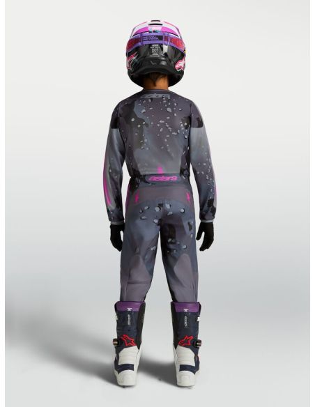 Tenue cross enfant Alpinestars 2027 Fluid Lone - Camo Gris Violet