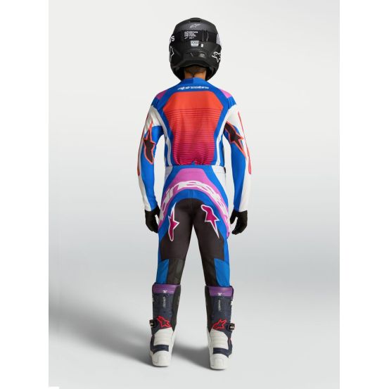 Tenue cross enfant Alpinestars 2027 Supertech Maven - Blanc Corail Bleu