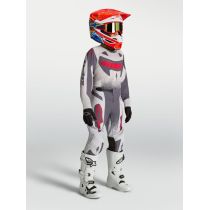 Tenue cross enfant Alpinestars 2027 Supertech Swan - Lila Gris Rouge Fluo 2