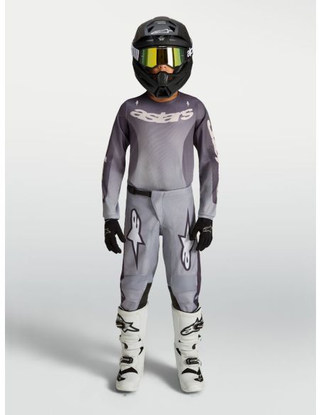 Tenue cross enfant Alpinestars 2027 Fluid Amber - Gris Lila