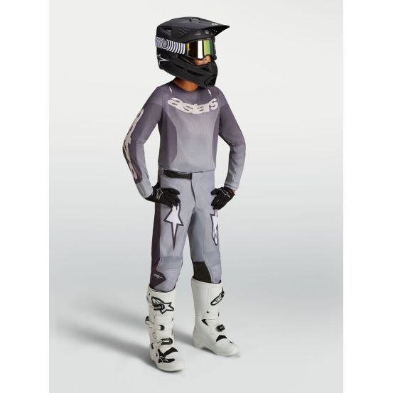 Tenue cross enfant Alpinestars 2027 Fluid Amber - Gris Lila