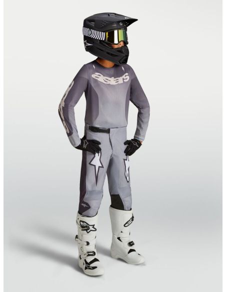Tenue cross enfant Alpinestars 2027 Fluid Amber - Gris Lila