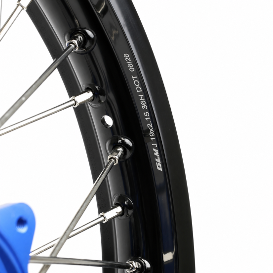 Roue arrière RWX moyeu bleu - YAMAHA 125 / 250 YZ 2007-2026 - 19 Pouces