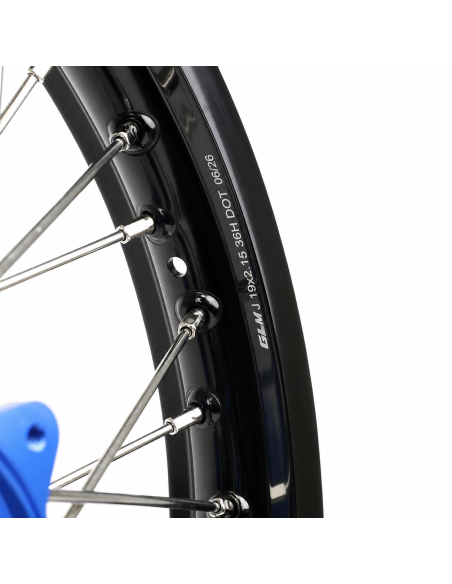 Roue arrière RWX moyeu bleu - YAMAHA 125 / 250 YZ 2007-2026 - 19 Pouces