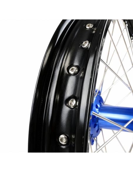 Roue arrière RWX moyeu bleu - YAMAHA 125 / 250 YZ 2007-2026 - 19 Pouces
