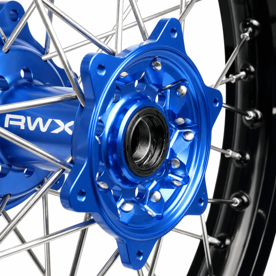 Roue arrière RWX moyeu bleu - YAMAHA 125 / 250 YZ 2007-2026 - 19 Pouces