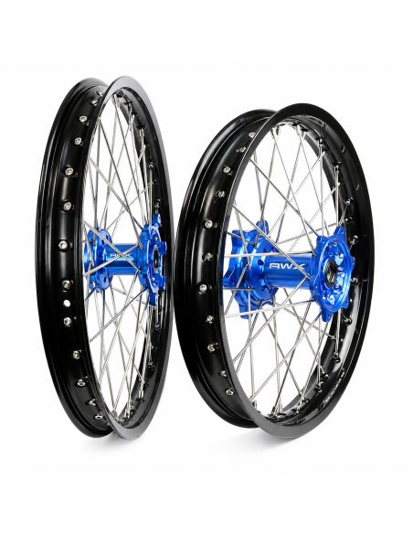 Paire de roues enduro RWX Moyeu Bleu KTM EXC / EXC-F et Husqvarna TE / FE 2015-2027