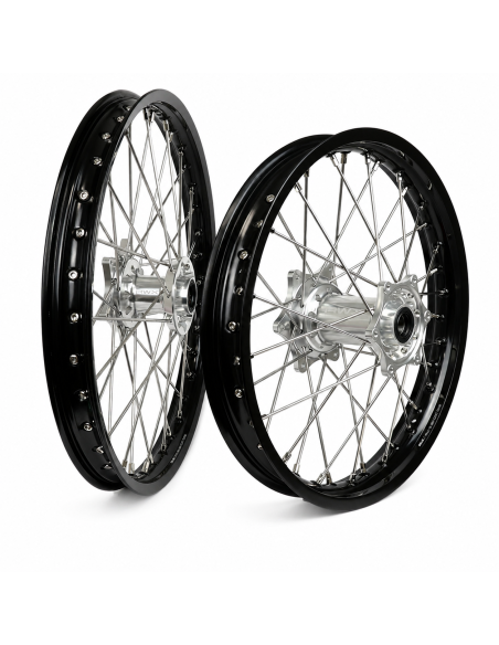 Paire de roues enduro RWX Moyeu Argent KTM EXC / EXC-F et Husqvarna TE / FE 2015-2027