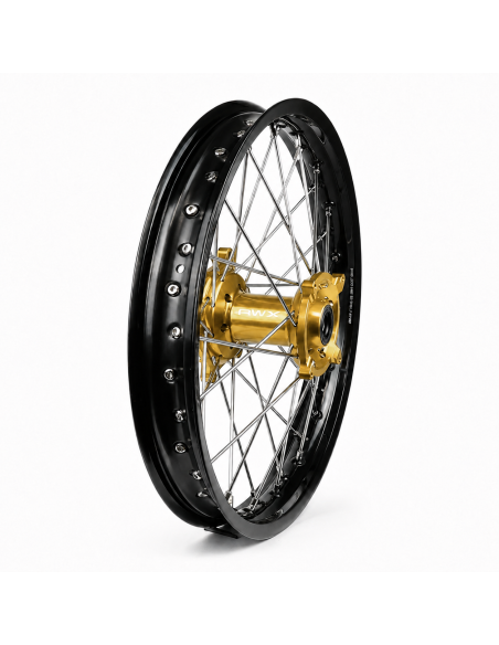 Roue arrière RWX moyeu or - SUZUKI 250 / 450 RM-Z 2007-2027 - 19 Pouces