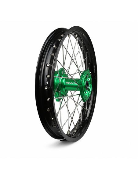 Roue arrière RWX moyeu vert - KAWASAKI 250 / 450 KX-F 2006-2025 - 19 Pouces