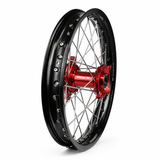 Roue arrière RWX moyeu rouge - Honda 250 CRF-R 2014-2027 / 450 CRF-R 2013-2027 - 19 Pouces