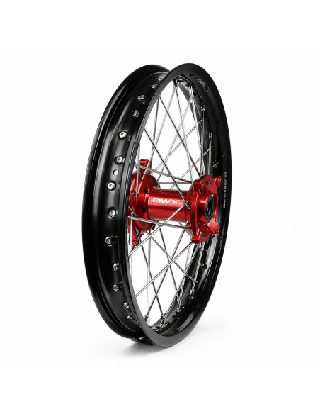 Roue arrière RWX moyeu rouge - Honda 250 CRF-R 2014-2027 / 450 CRF-R 2013-2027 - 19 Pouces