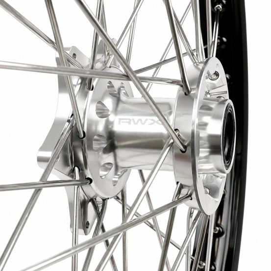 Roue avant RWX moyeu argent - KTM 85 SX / HUSQVARNA 85 TC / GAS GAS 85 MC 2021-2027 - 19 Pouces