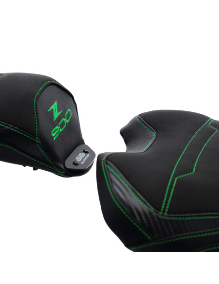 Selle confort BAGSTER SIT'N GO Noir - Vert - KAWASAKI Z 900 2025-2026